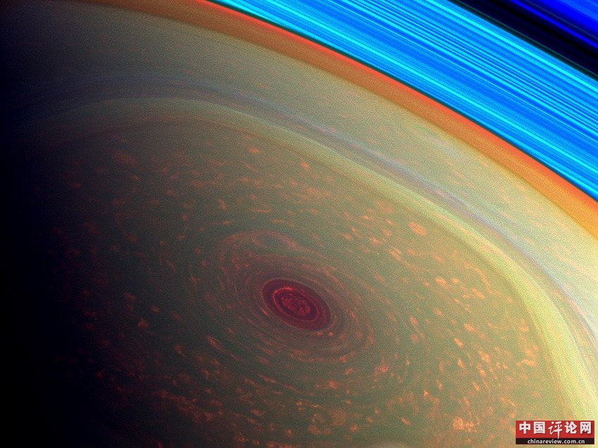 NASA公布土星飓风震撼照 酷似玫瑰层层叠覆【3】